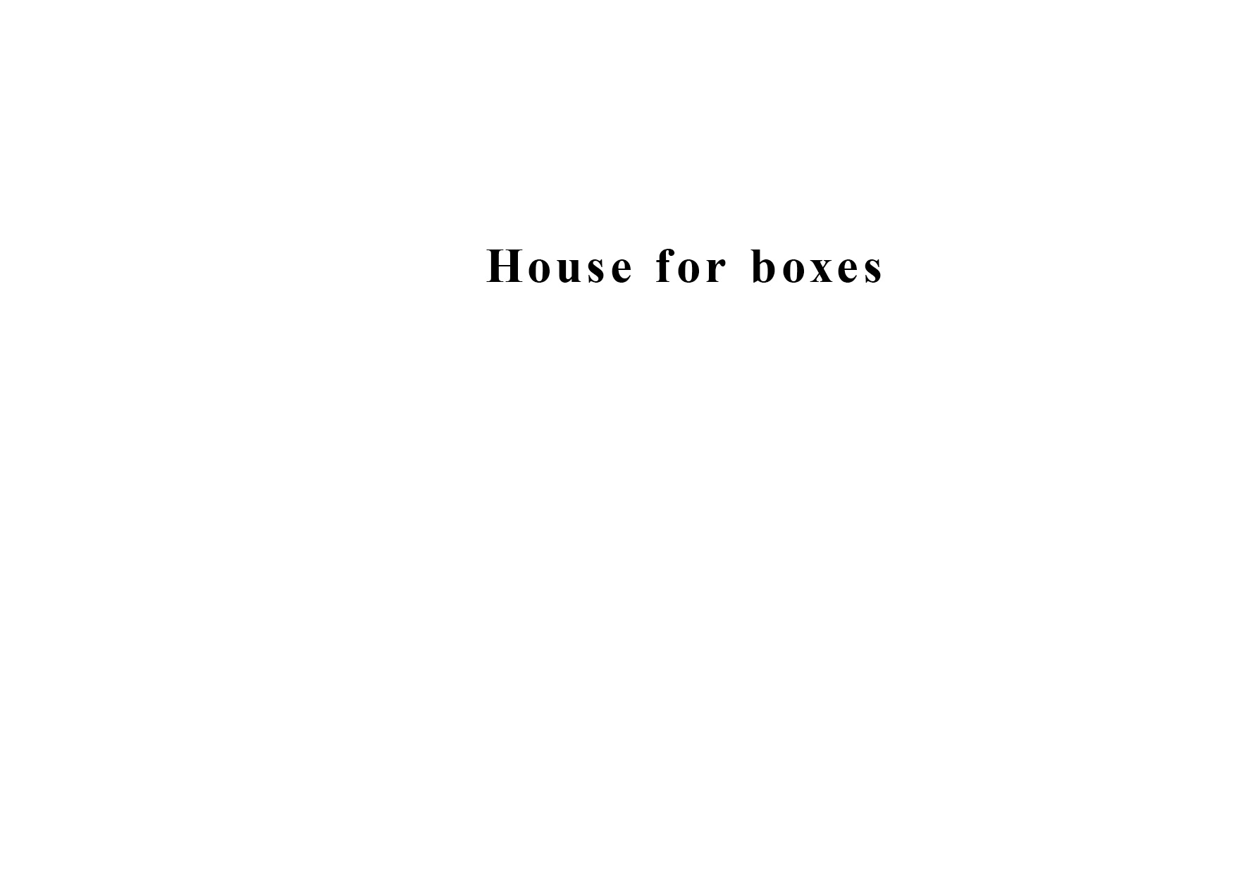 AFTERPOSTOFFICEのhouseforboxesという本の画像