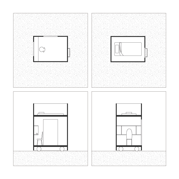 穴のあいた箱の図面