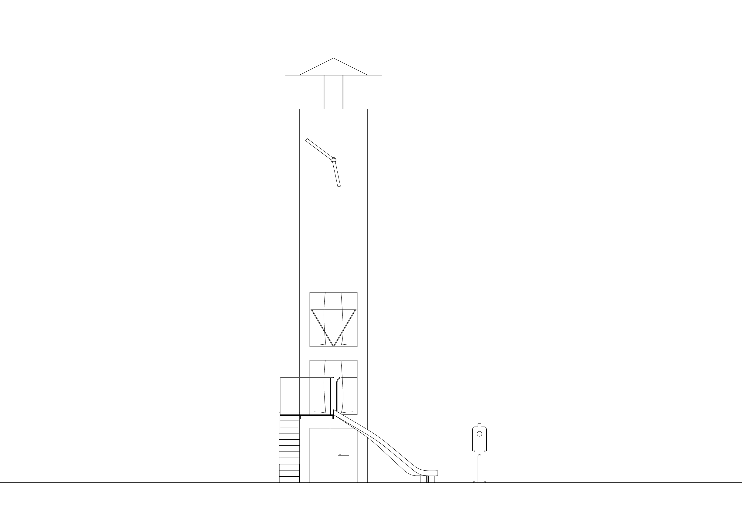 時計塔の立面図