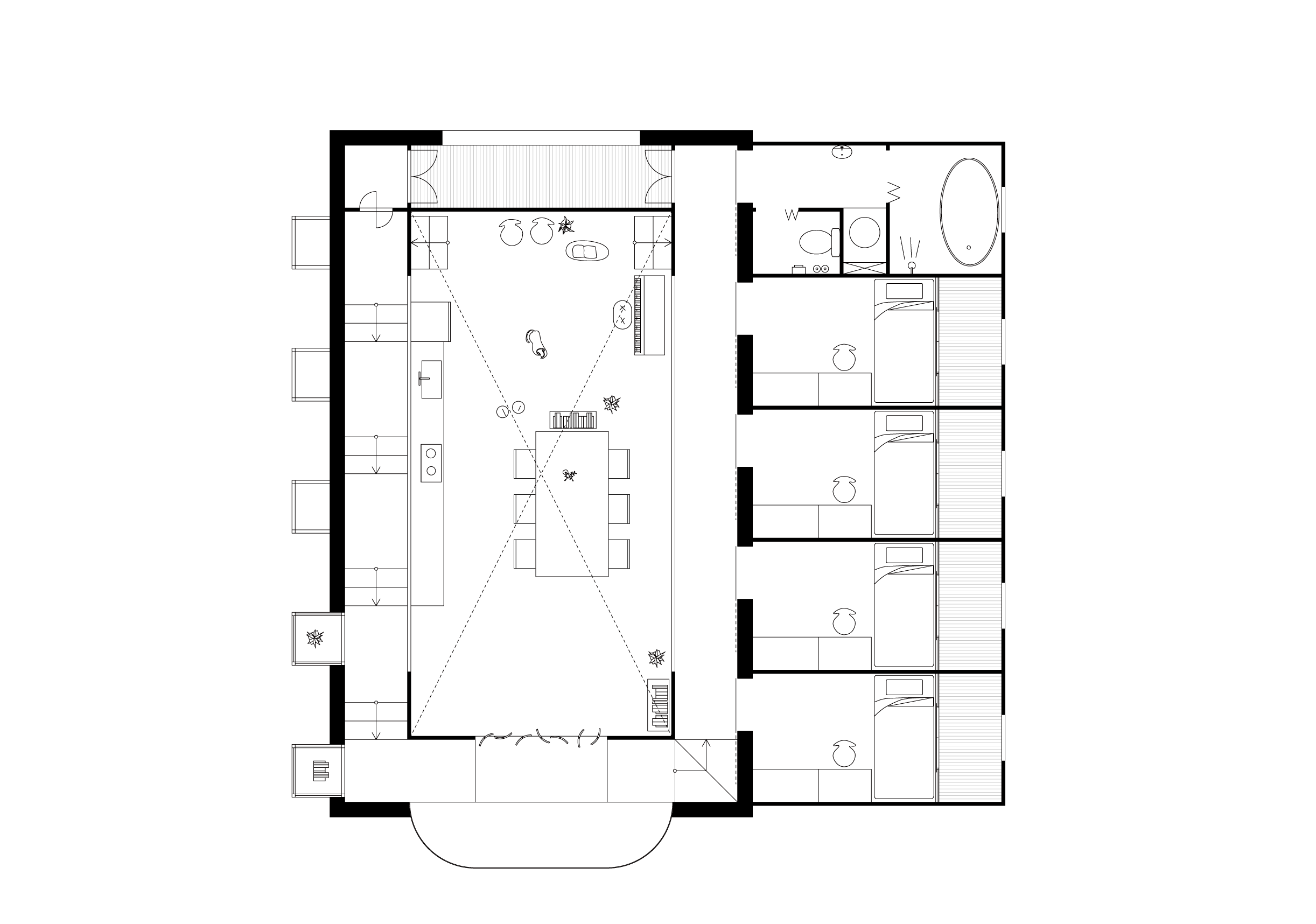 住宅の二階平面図