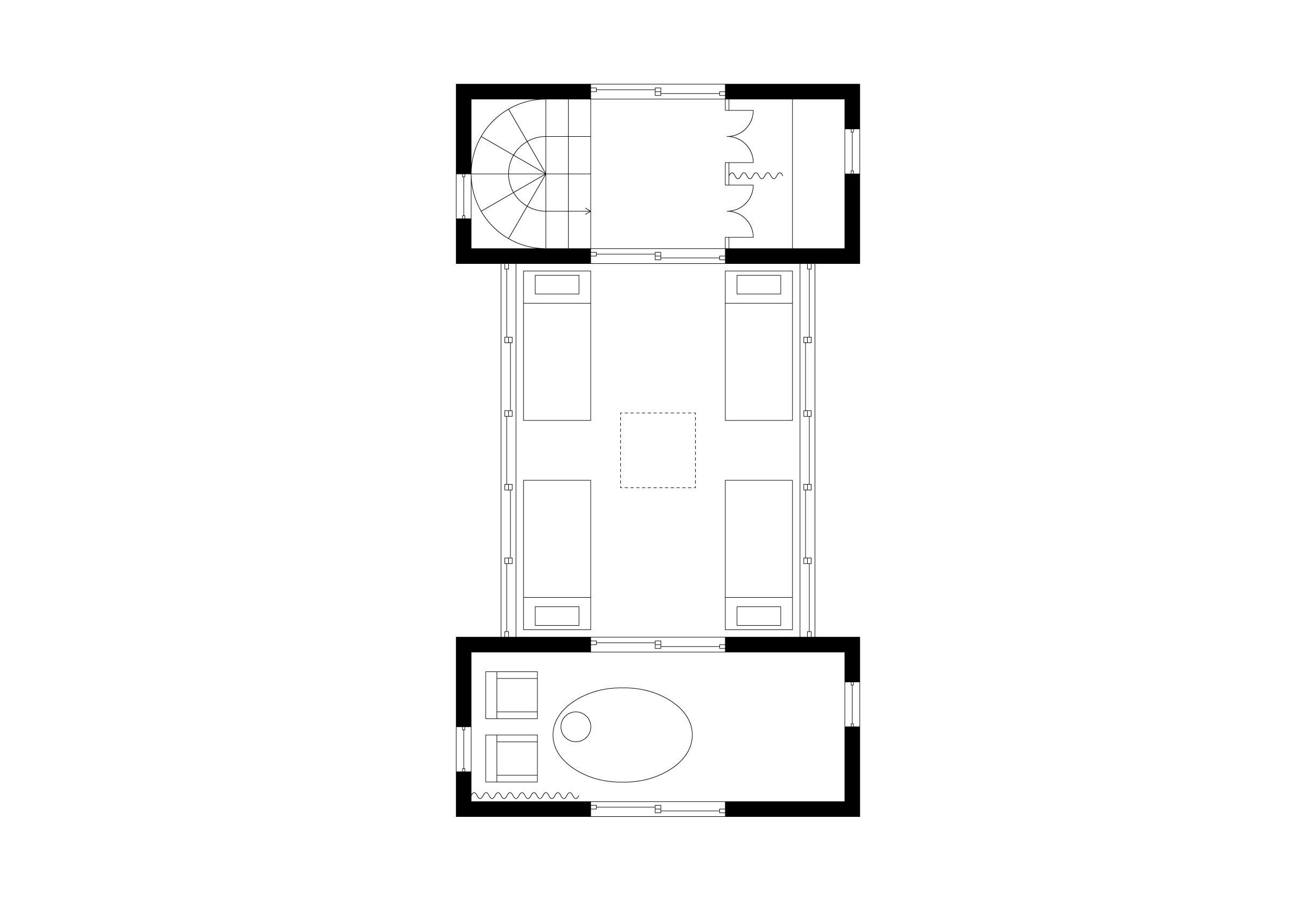 住宅の四階平面図